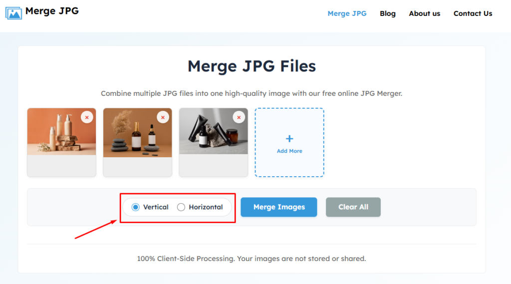 Step 3 to Merge JPG Files