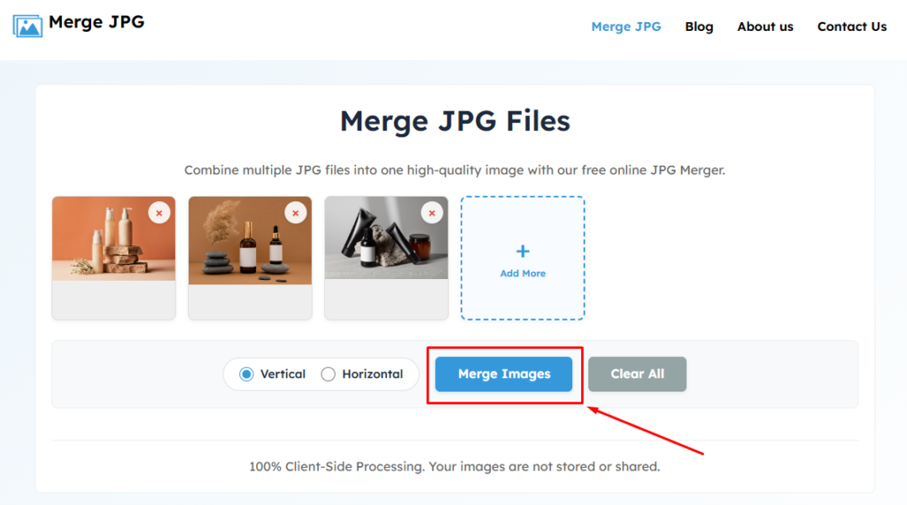 Step 4 to Merge JPG Files