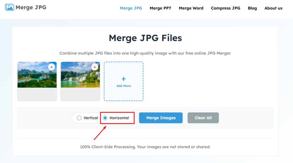 Step 2: Choose the Horizontal Layout